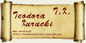 Teodora Kuručki vizit kartica